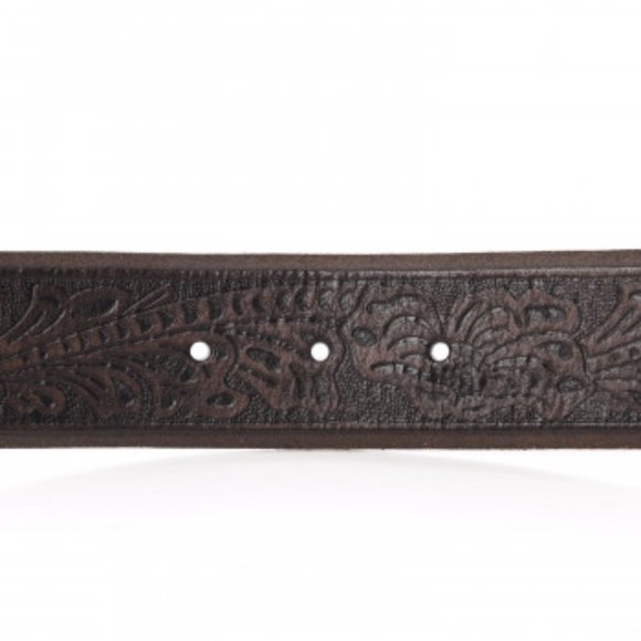 GUCCI Calfskin Embossed Double G Belt - Picture 3 of 5